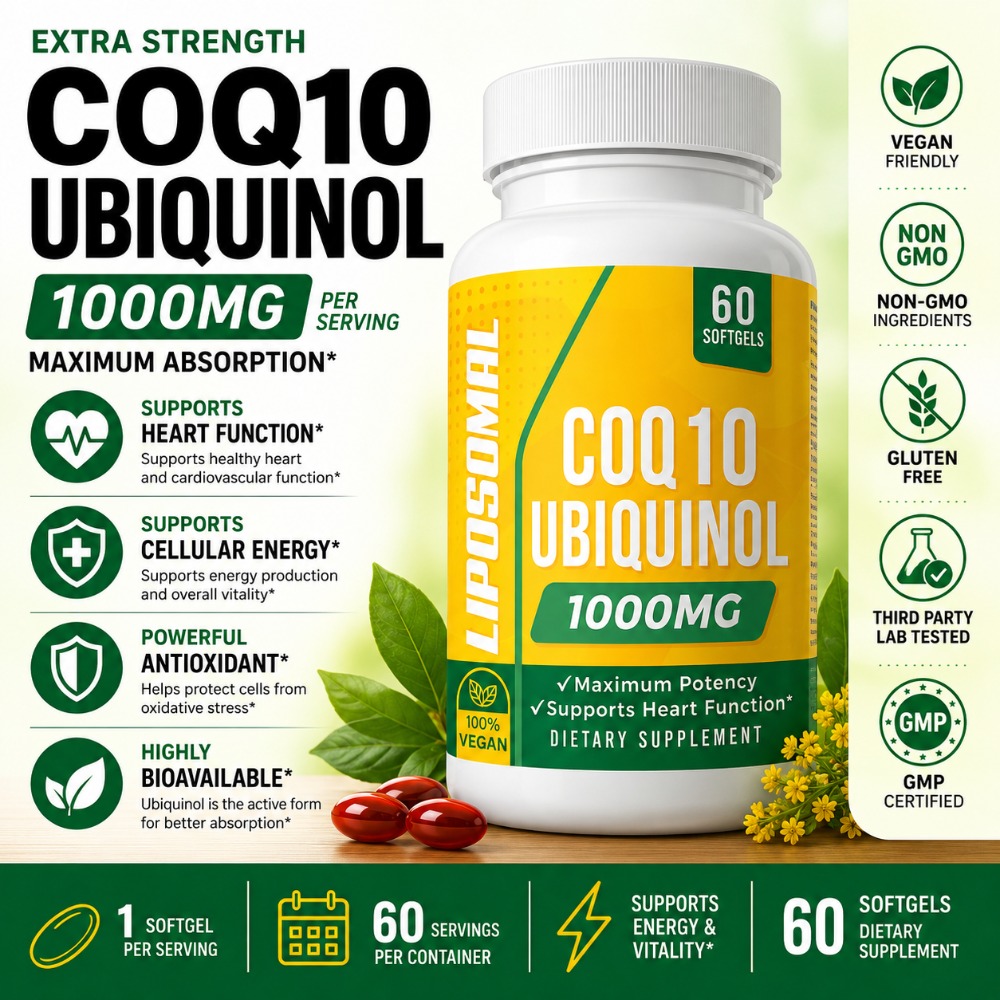 CoQ10 Ubiquinol 1000mg Vegan S - огляд і ціна Coq10 Ubiquinol Softgel