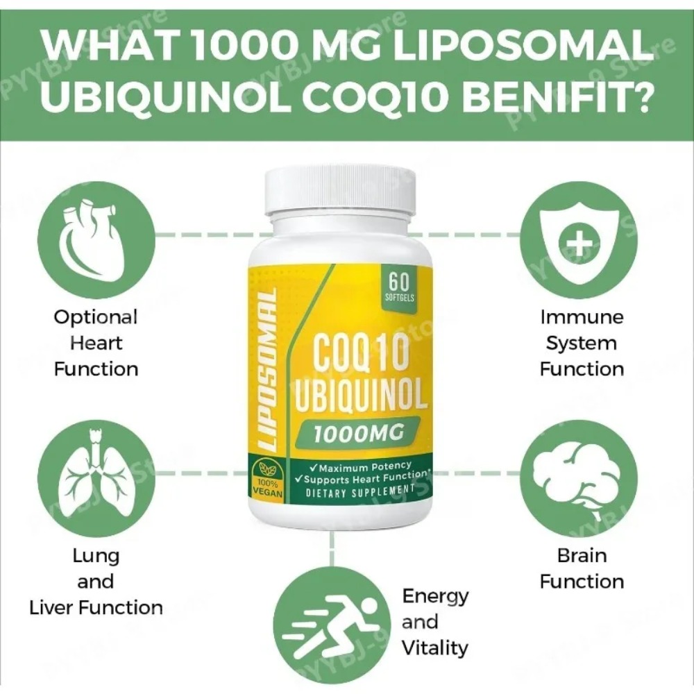 CoQ10 Ubiquinol 1000mg Vegan S - огляд і ціна Coq10 Ubiquinol Softgel