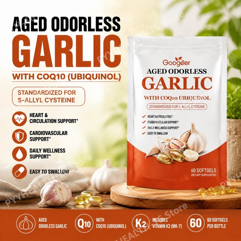 Googeer Aged Odorless Garlic S - огляд і ціна Coq10 Ubiquinol Softgel