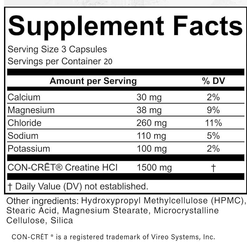 Creatine HCL Capsules 50 Serv/ - огляд і ціна Creatine Hcl Capsule